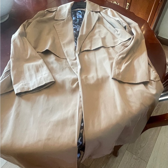Zara Beige Women's Trench Coat - Picture 3 of 6